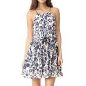 Cinq A Sept Mini Dress Navy and White Floral